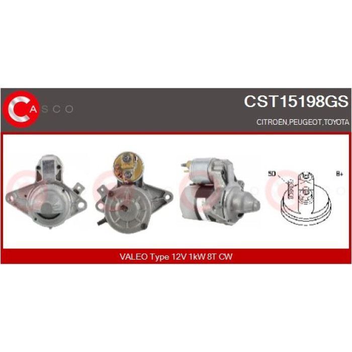 CASCO Anlasser CST15198GS CASCO Anlasser CST15198GS