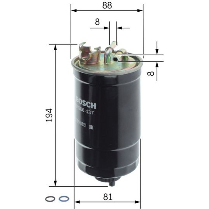 Bosch Kraftstofffilter 0 450 906 437 Bosch Kraftstofffilter 0 450 906 437