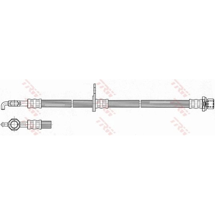 TRW Bremsschlauch Vorderachse rechts PHD534 TRW Bremsschlauch Vorderachse rechts PHD534