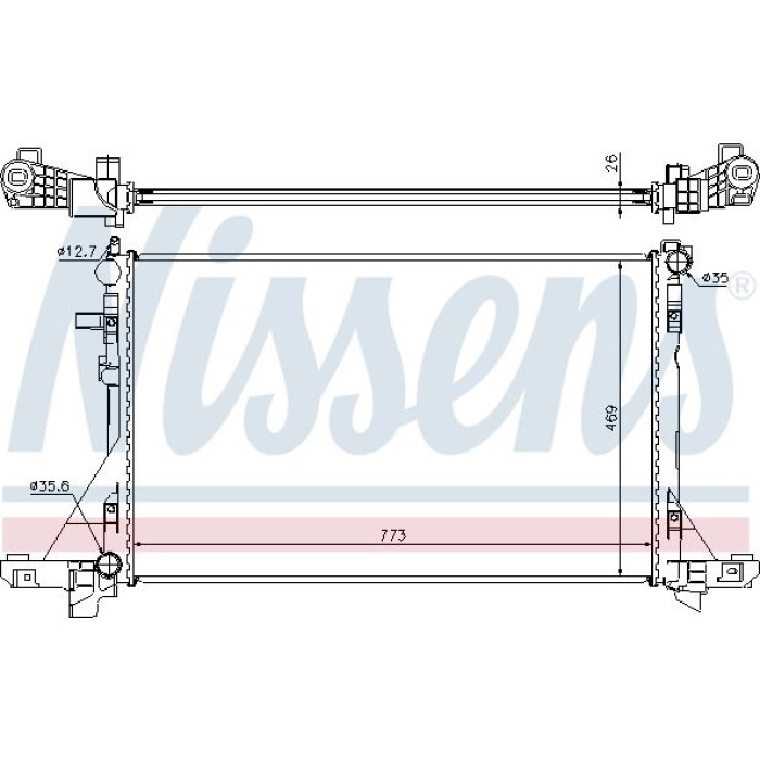 Nissens Wasserkühler PKW 630733 Nissens Wasserkühler PKW 630733