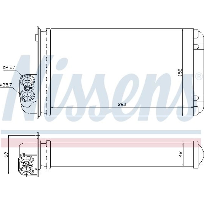 Nissens Heizungskühler PKW 73255 Nissens Heizungskühler PKW 73255