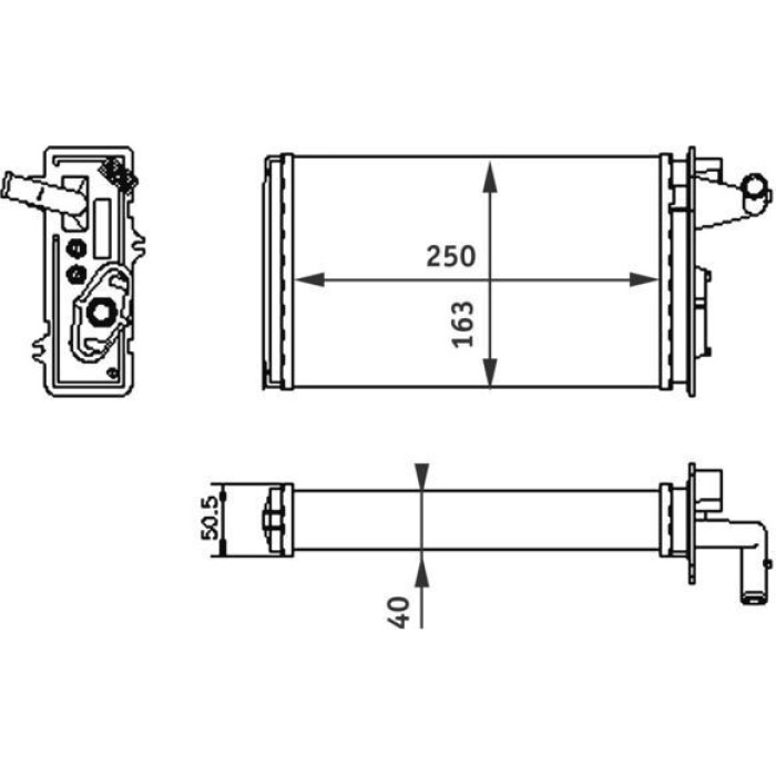MAHLE Wärmetauscher, Innenraumheizung AH 141 000S MAHLE Wärmetauscher, Innenraumheizung AH 141 000S