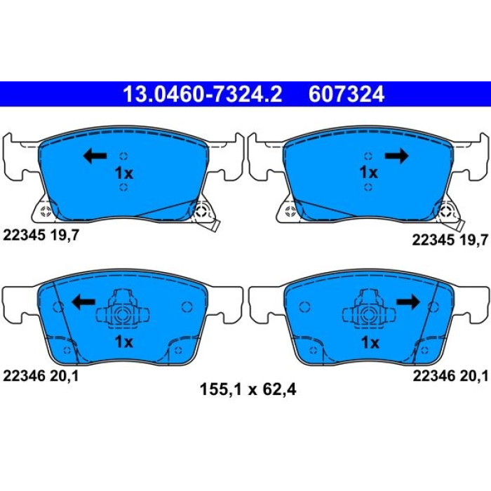 ATE Bremsbelagsatz 13.0460-7324.2 ATE Bremsbelagsatz 13.0460-7324.2