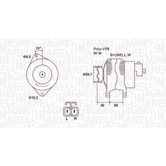 Magneti Marelli Lichtmaschine 063731901010 Magneti Marelli Lichtmaschine 063731901010