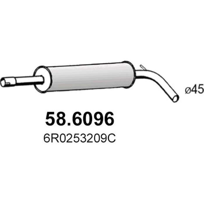 ASSO Mittelschalldämpfer 58.6096 ASSO Mittelschalldämpfer 58.6096