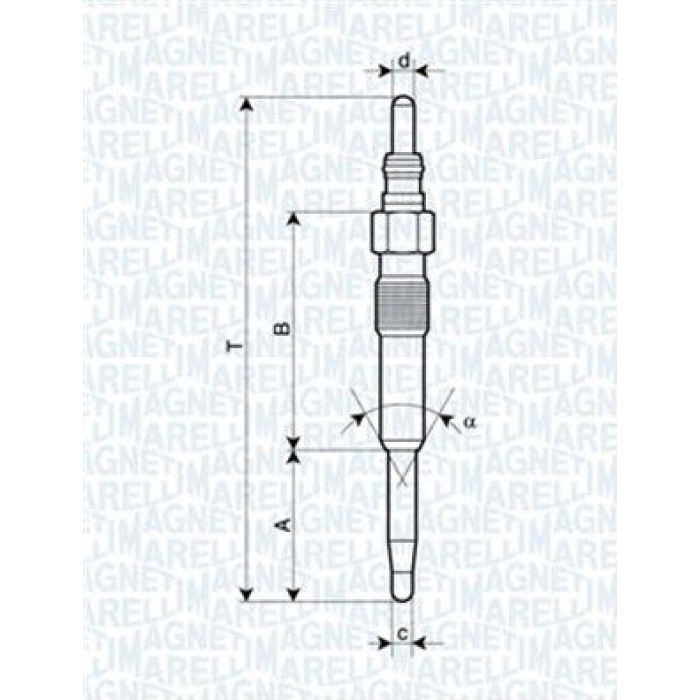 Magneti Marelli Glühkerze 062900038304 Magneti Marelli Glühkerze 062900038304