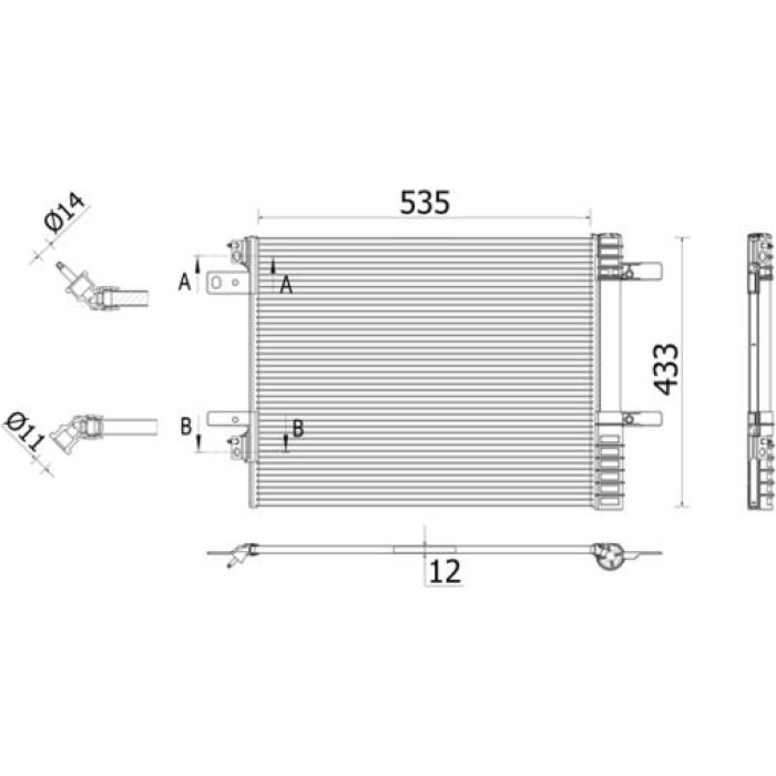 MAHLE Kondensator, Klimaanlage AC 943 000P MAHLE Kondensator, Klimaanlage AC 943 000P