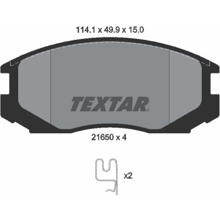 Textar Bremsbelagsatz 2165001 Textar Bremsbelagsatz 2165001