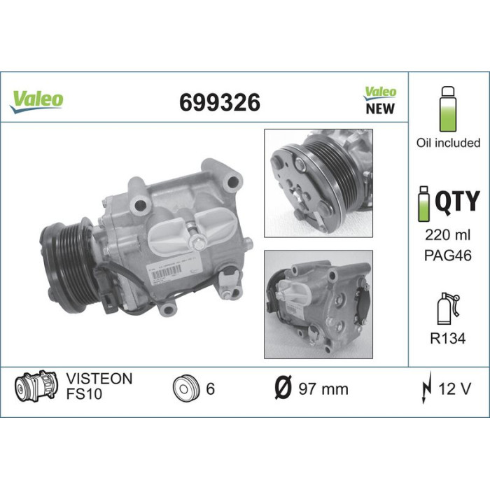 699326 Valeo Kompressor 699326 699326 Valeo Kompressor 699326