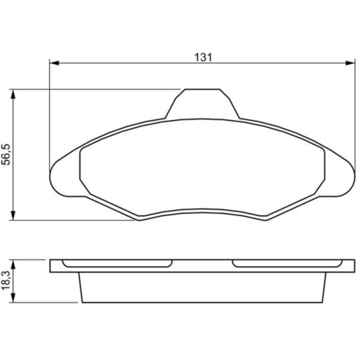 Bosch Bremsbelagsatz 0 986 460 949