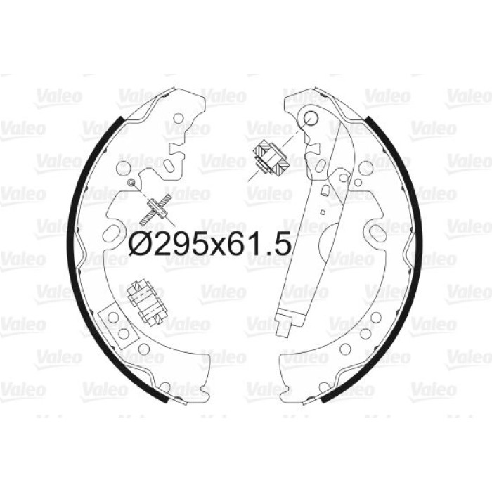 Valeo Bremsbacken 564164 Valeo Bremsbacken 564164