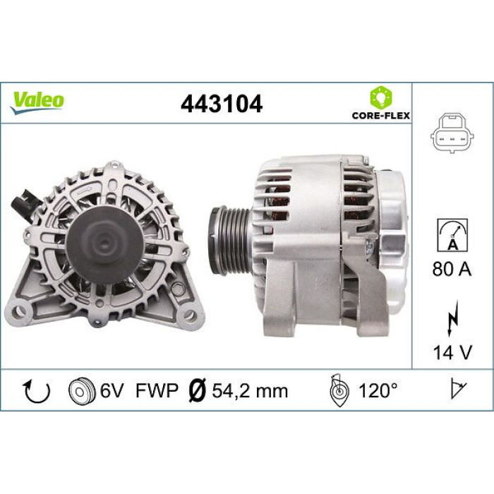 Valeo Lichtmaschine 443104 Valeo Lichtmaschine 443104