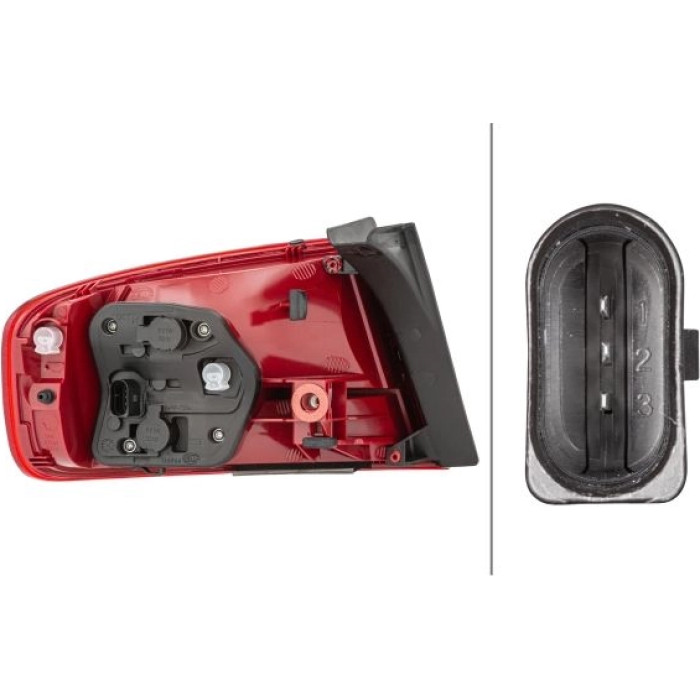 2VA 009 686-101 HECKLEUCHTE R 12 V HELLA