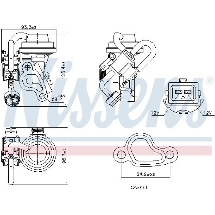 Nissens AGR-Ventil NIS98344 Nissens AGR-Ventil NIS98344