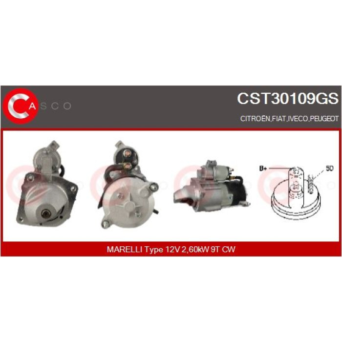 CASCO Anlasser CST30109GS CASCO Anlasser CST30109GS