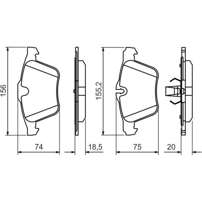 Bosch Bremsbelagsatz 0 986 494 481 Bosch Bremsbelagsatz 0 986 494 481