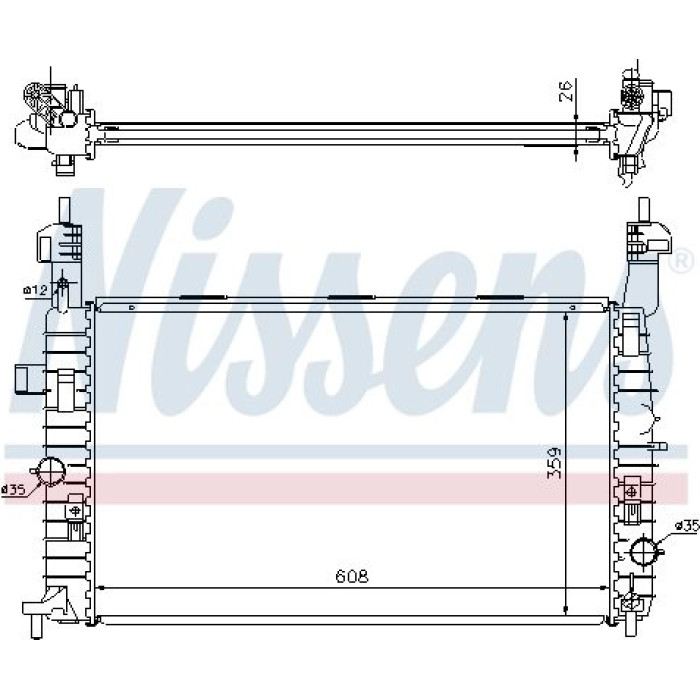 Nissens Wasserkühler PKW 63087A Nissens Wasserkühler PKW 63087A