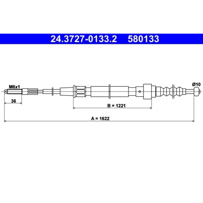ATE Handbremsseil 24.3727-0133.2 ATE Handbremsseil 24.3727-0133.2