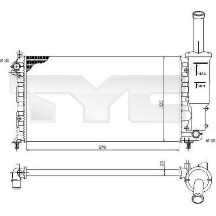 TYC Motorkühler 709-0013 TYC Motorkühler 709-0013