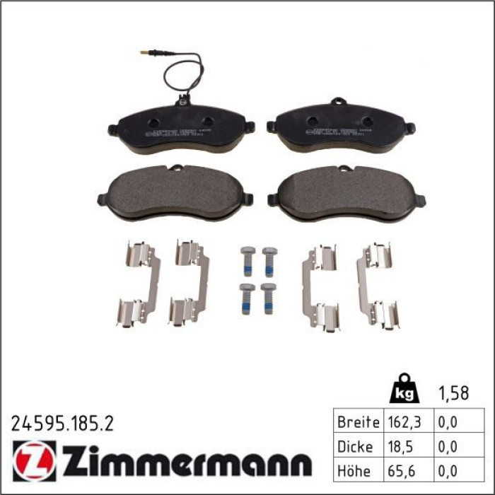 ZIMMERMANN Bremsbeläge 24595.185.2 ZIMMERMANN Bremsbeläge 24595.185.2