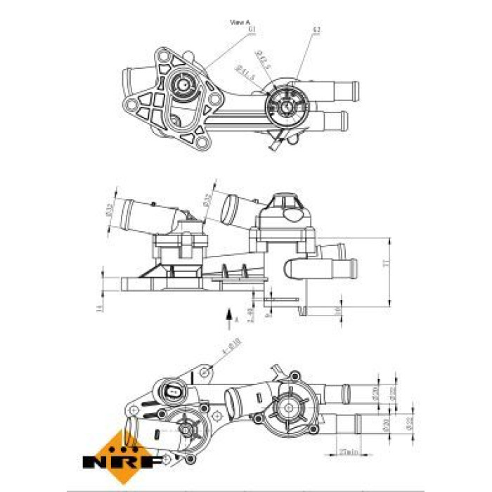 NRF Kühlmittelthermostat 725191 NRF Kühlmittelthermostat 725191
