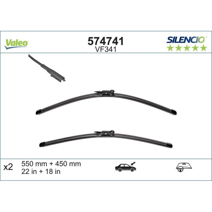Valeo VM341 Silencio X.TRM Wischer 574741 Valeo VM341 Silencio X.TRM Wischer 574741