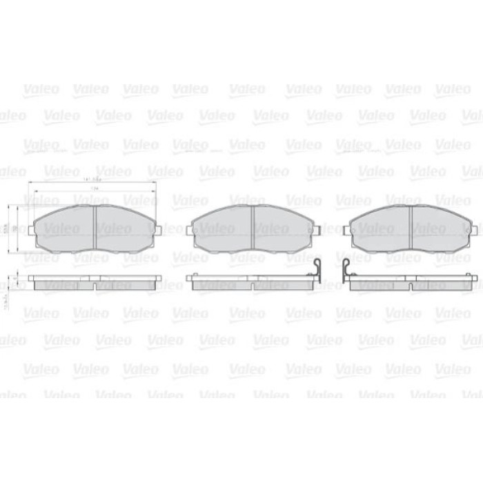 Valeo Bremsbelagsatz 872537 Valeo Bremsbelagsatz 872537