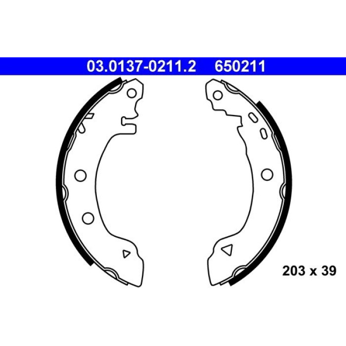 ATE Bremsbacken 03.0137-0211.2 ATE Bremsbacken 03.0137-0211.2