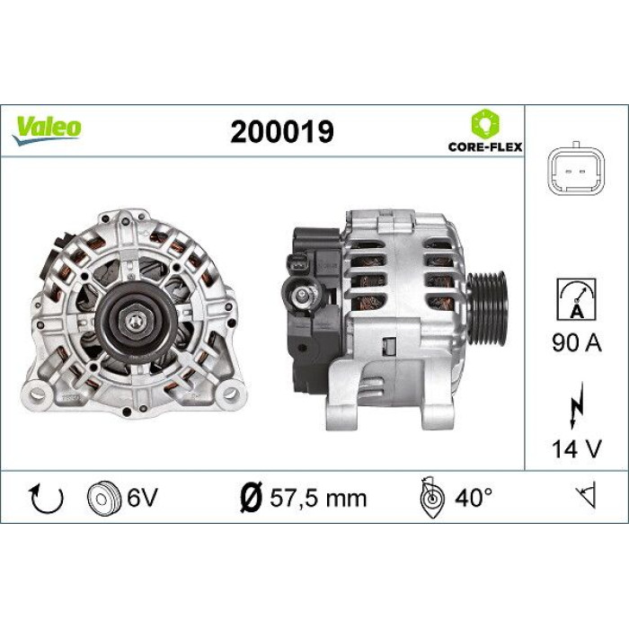 Valeo Lichtmaschine 200019 Valeo Lichtmaschine 200019
