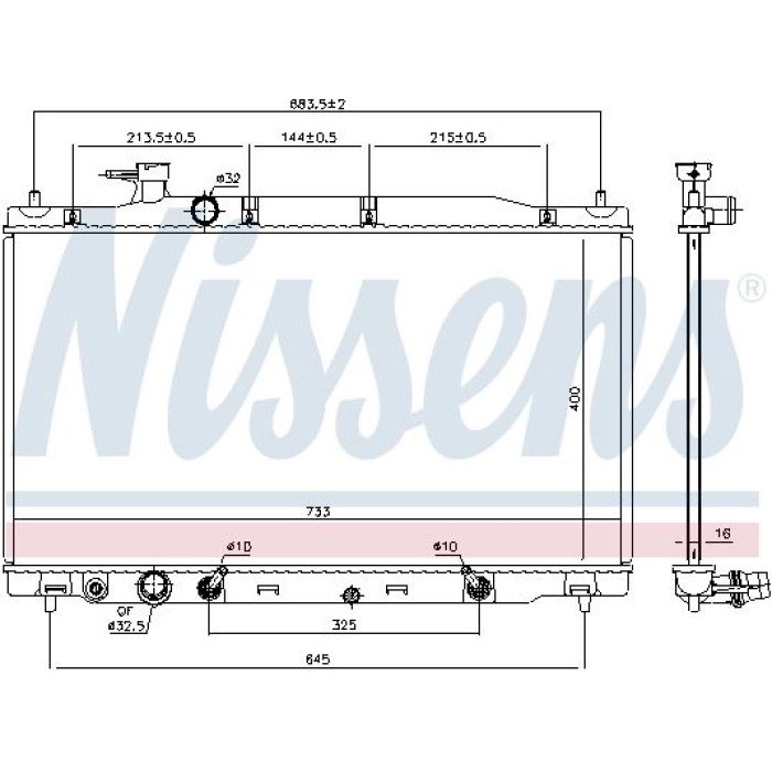 Nissens Motorkühler 681405 Nissens Motorkühler 681405