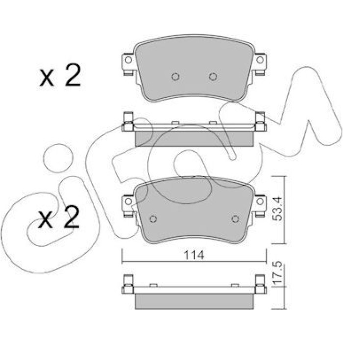 CIFAM Bremsbelagsatz, Scheibenbremse 822-1108-0
