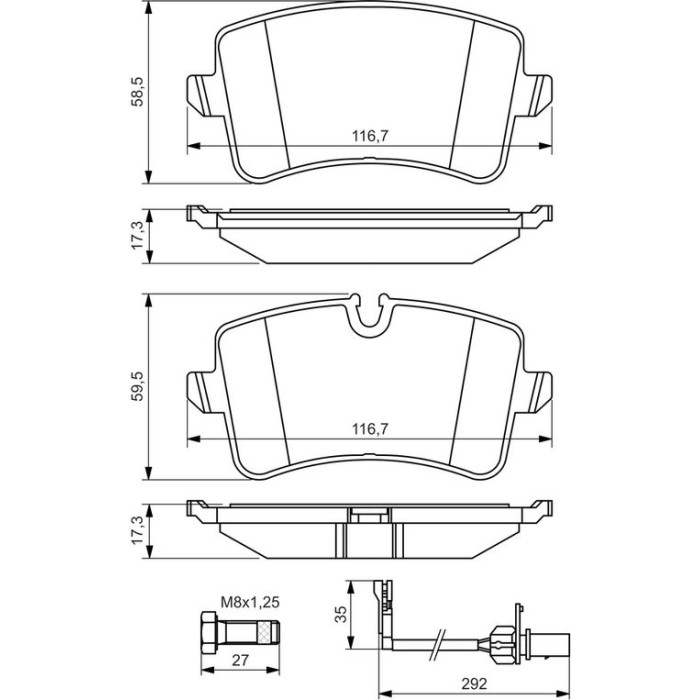 0 986 494 446 Bosch Bremsbelagsatz 0 986 494 446