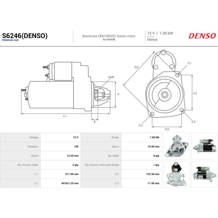 AS-PL Anlasser S6246(DENSO)
