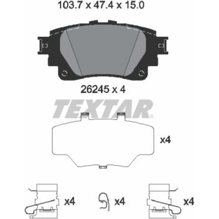 Textar Bremsbelagsatz 2624501