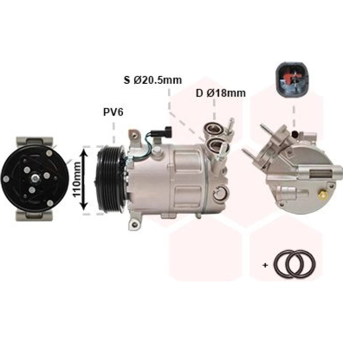 Van Wezel Klimakompressor 5900K192 Van Wezel Klimakompressor 5900K192
