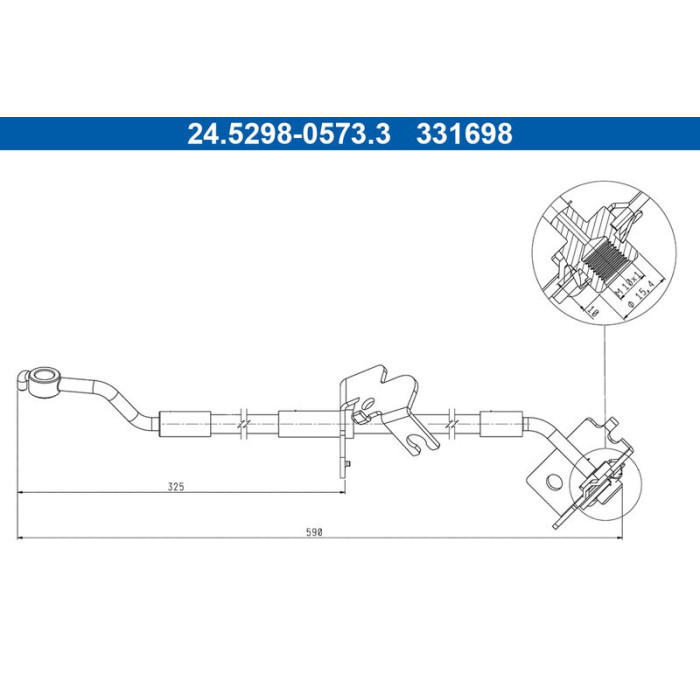 ATE Bremsschlauch 24.5298-0573.3 ATE Bremsschlauch 24.5298-0573.3