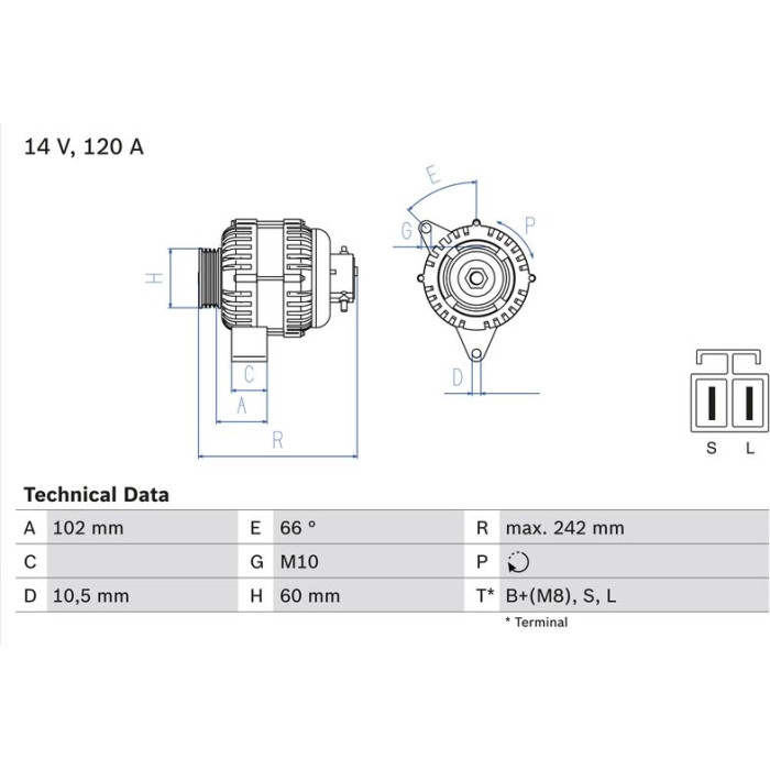 Bosch Lichtmaschine 0 986 049 550