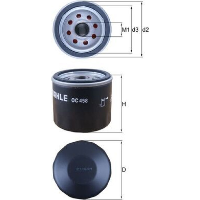 Mahle Original Ölfilter OC 458 Mahle Original Ölfilter OC 458