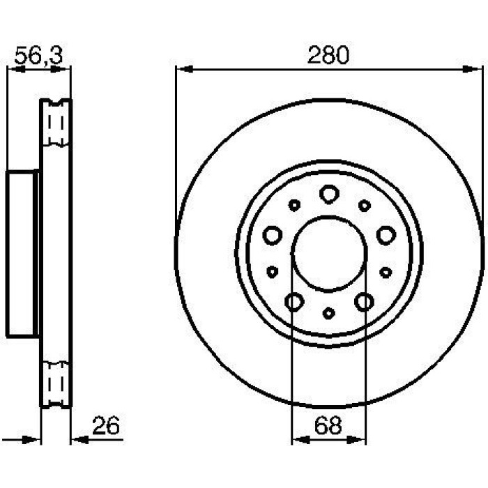 Bosch Bremsscheibe Vorderachse 0 986 478 298 Bosch Bremsscheibe Vorderachse 0 986 478 298