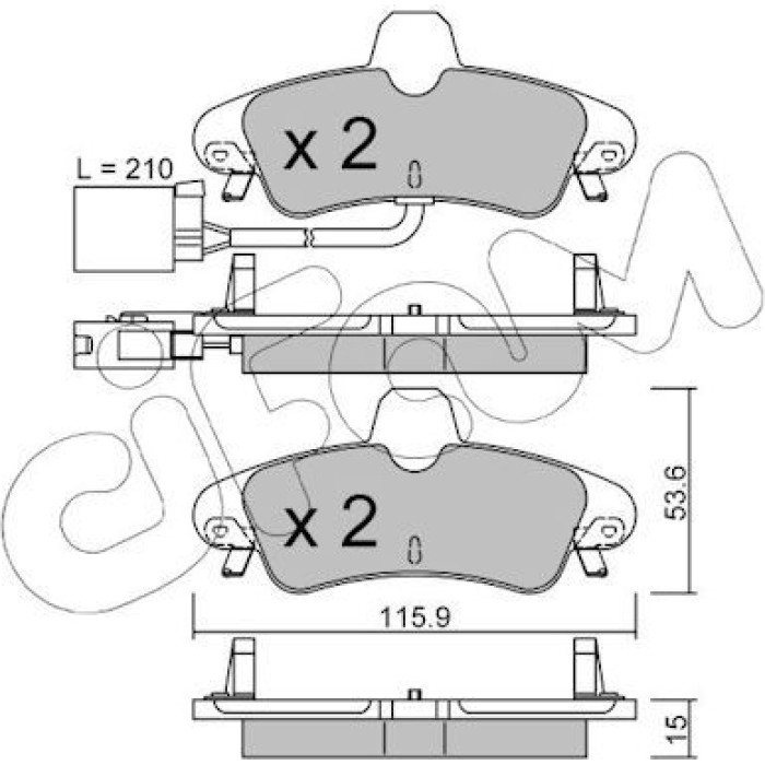 CIFAM Bremsbelagsatz, Scheibenbremse 822-143-2
