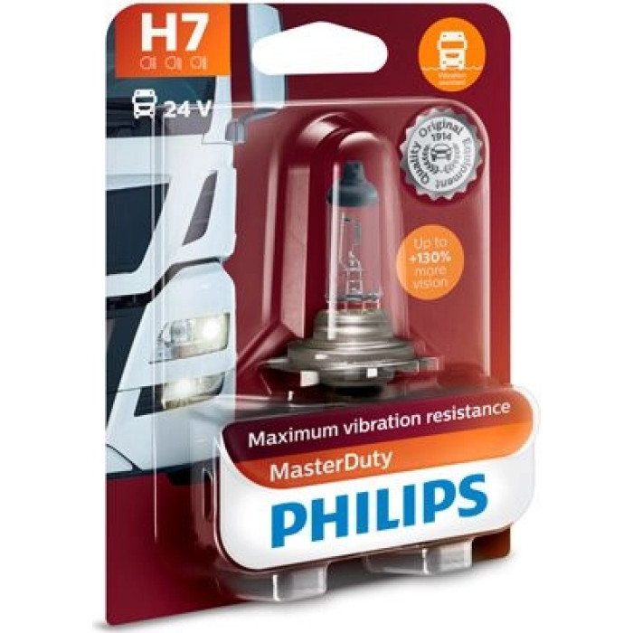 13972MDB1 PHILIPS H7 Halogenlampe MasterDuty 24 V 70 W PX26d, 1 Stück - 13972MDB1 - l