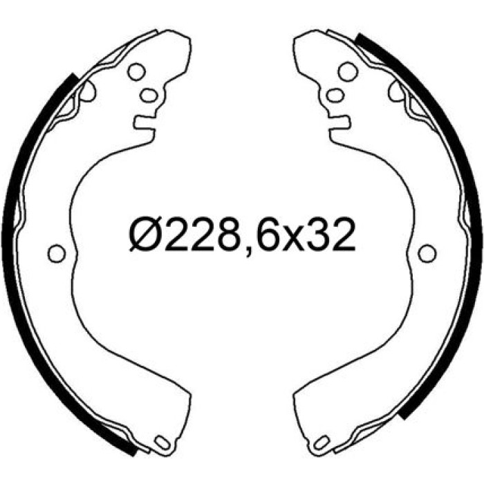 Valeo Bremsbacken 564287 Valeo Bremsbacken 564287