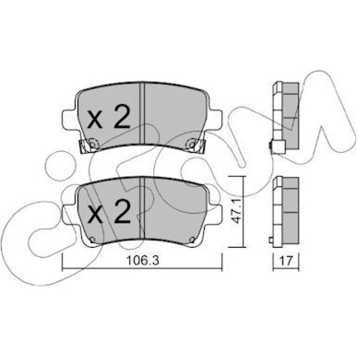 CIFAM Bremsbelagsatz, Scheibenbremse 822-844-0 CIFAM Bremsbelagsatz, Scheibenbremse 822-844-0