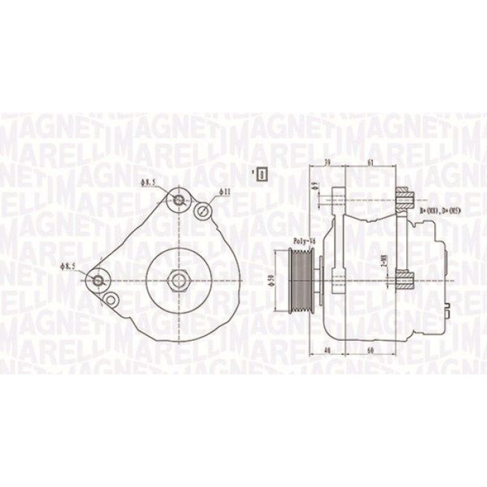Magneti Marelli Lichtmaschine 063738290010 Magneti Marelli Lichtmaschine 063738290010