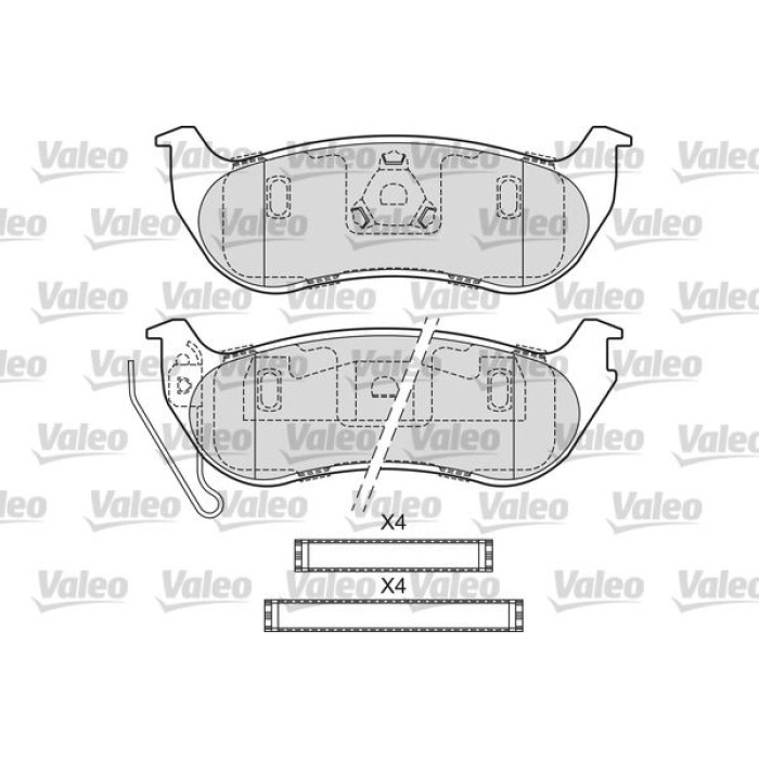 Valeo Bremsbelagsatz 601683 Valeo Bremsbelagsatz 601683
