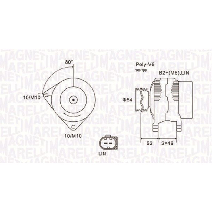 Magneti Marelli Lichtmaschine 063731970010 Magneti Marelli Lichtmaschine 063731970010