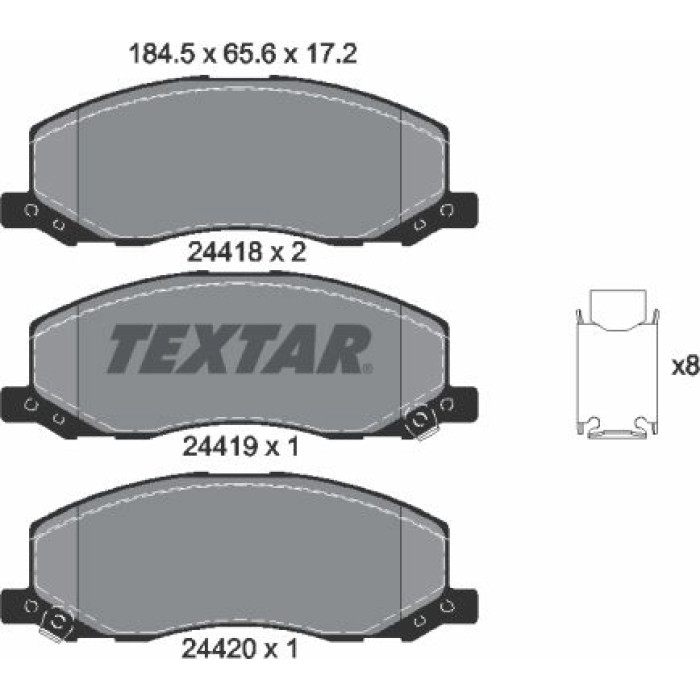 2441801 Textar Bremsbelagsatz 2441801 2441801 Textar Bremsbelagsatz 2441801