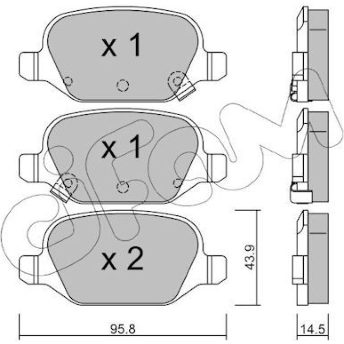 CIFAM Bremsbelagsatz, Scheibenbremse 822-324-5 CIFAM Bremsbelagsatz, Scheibenbremse 822-324-5