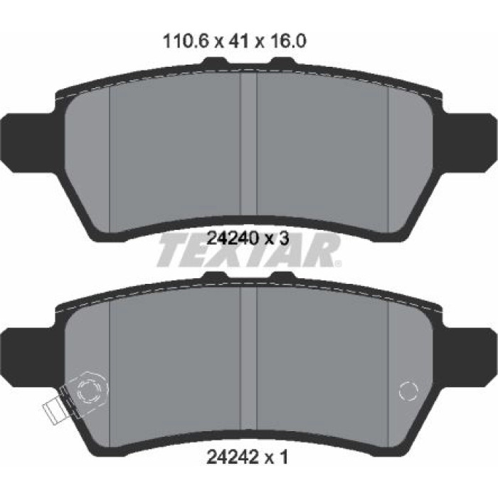 Textar Bremsbelagsatz 2424001 Textar Bremsbelagsatz 2424001