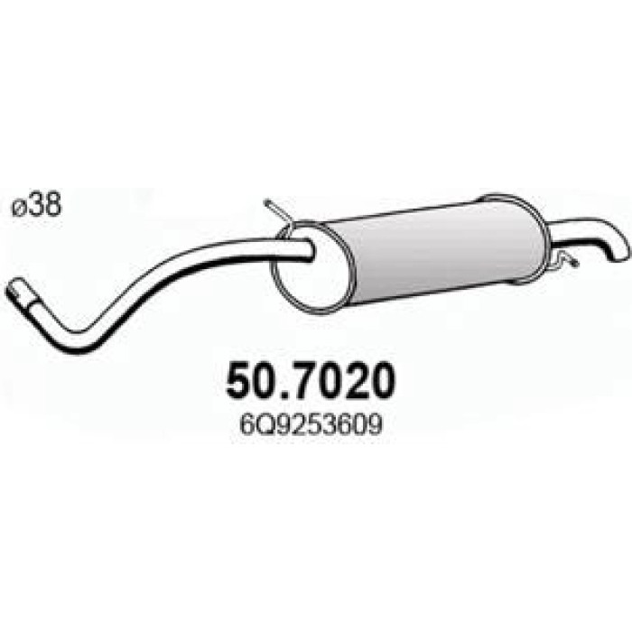 ASSO Endschalldämpfer 50.7020 ASSO Endschalldämpfer 50.7020